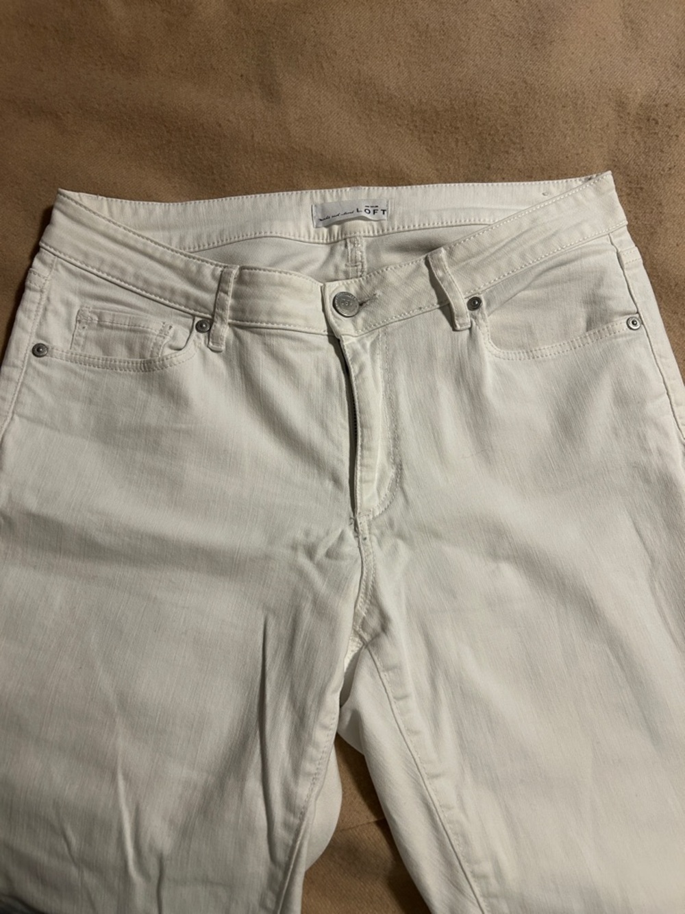 LOFT White curvy skinny jeans 29